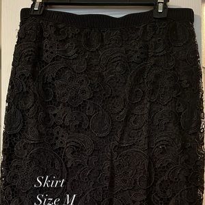 Black lace skirt
